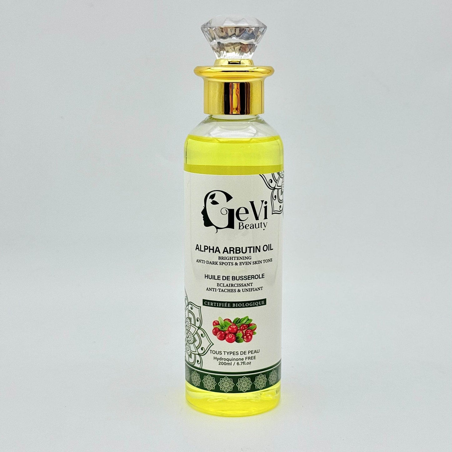 Arbutin oil / Huile de Busserole 200ml - GeVi Beauty