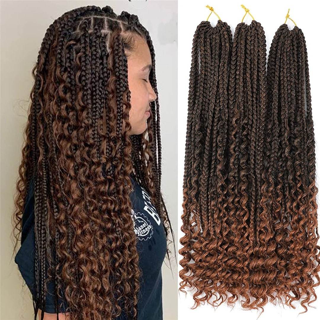 Lot de 8 tresses bohèmes au crochet de 55 cm