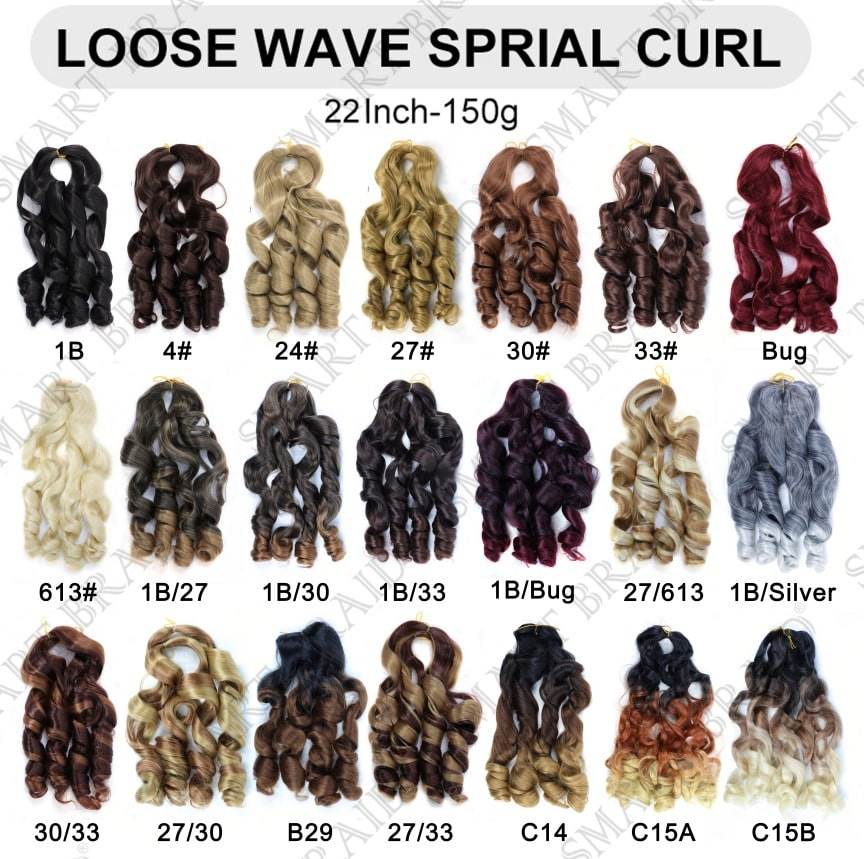 French curl braiding hair 22" 5 packs