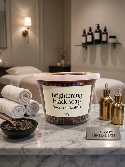 GLOW SUPREME Brightening Black Soap/ Savon Noir Clarifiant 500g